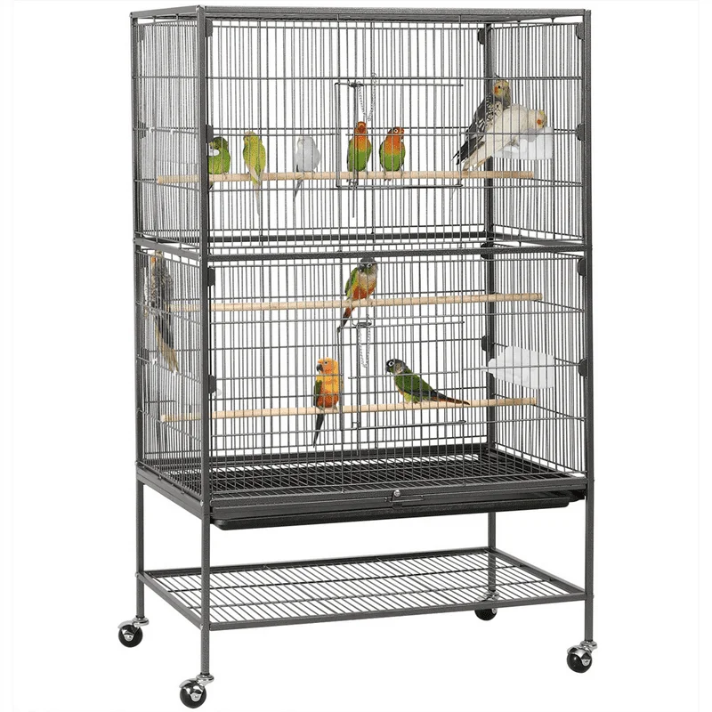 

52inch Bird Parrot Cage for Parrot Parakeet Finches,Black Easy cleaning