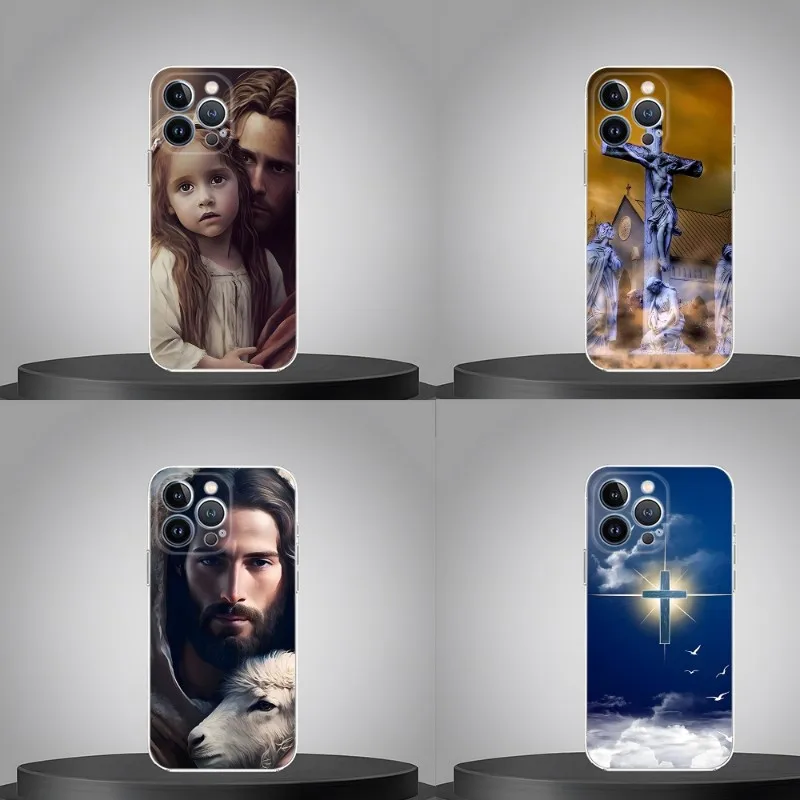

Прозрачный чехол с Иисусом Христа для Iphone 13 Pro Max 14 Mini 11 12 X Xs Xr 6 6s 8 7 Plus