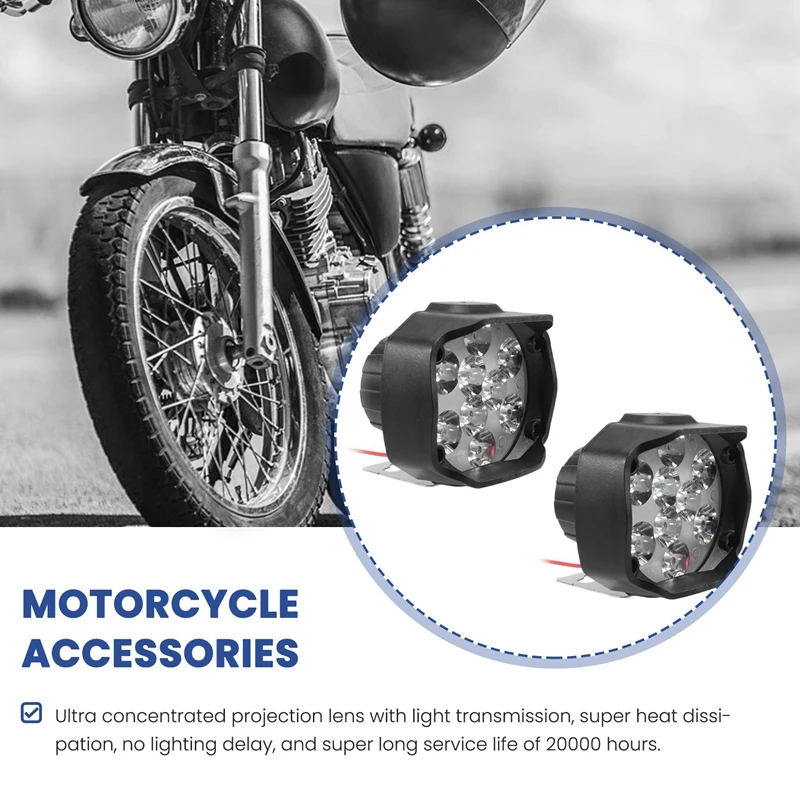 Фара для мотоцикла суперъяркая с переключателем 12 В