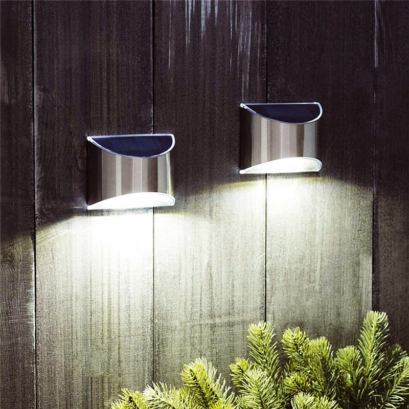 

Solar LED Outdoor Lamp Waterproof Decor Wall Light for Balcony Patio Fence Garden Step Lamps Garden Solar Outdoor Wall Light