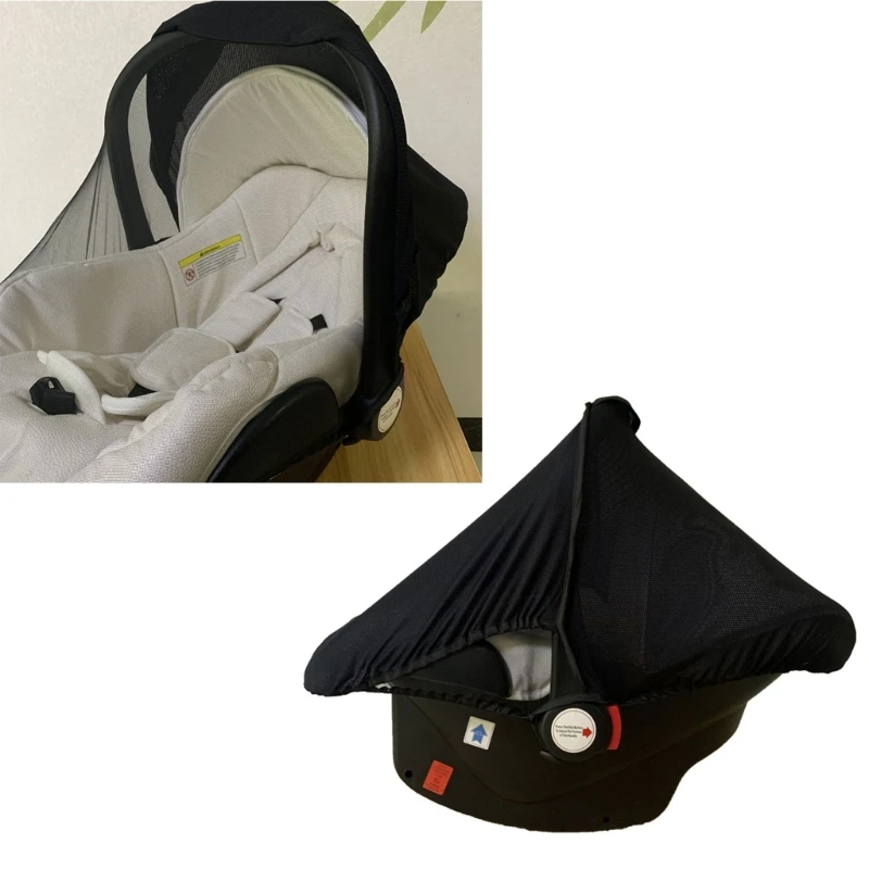 

2-in-1 Car Cover Baby Carseat Canopy- Sun Shade & Bugs Net for Newborns