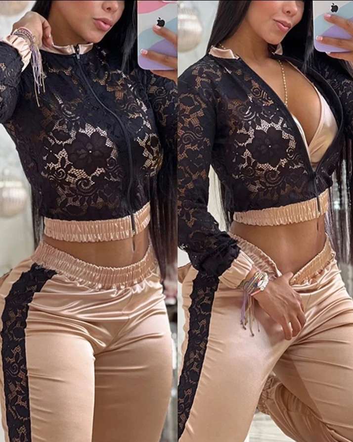 Женский сексуальный облегающий комплект 2024 летний брюк укороченный топ и