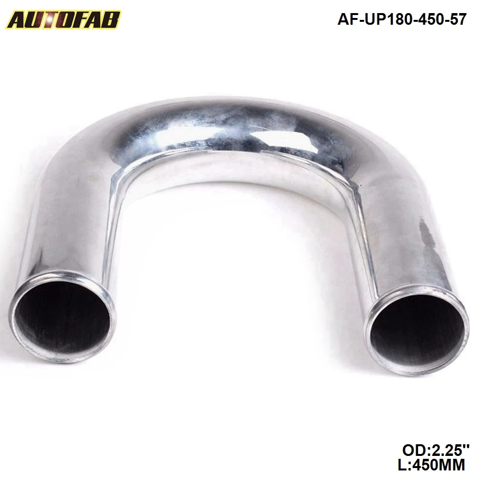 

57mm 2.25"Aluminum Exhaust/Downpipe/Intercooler DIY Piping 180 Degree L: 450 mm For Honda Civic EM 99-00 AF-UP180-450-57