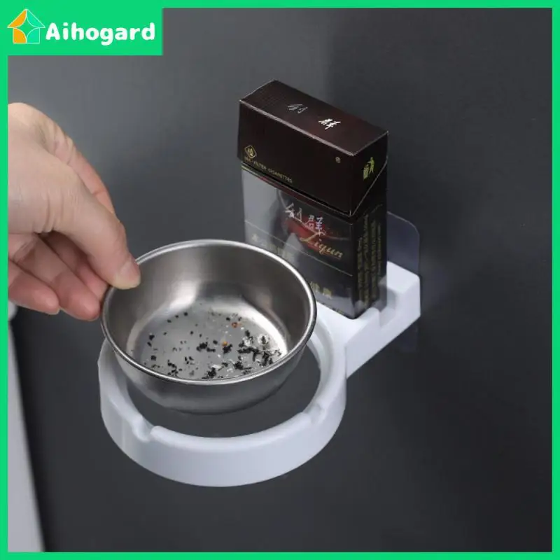 

Ashtray Non-marking Sticker Wall Paste Home Ashtray Simple Bar Smoking Indoor Cigarette Butt Storage Shelf Home Storage Holder