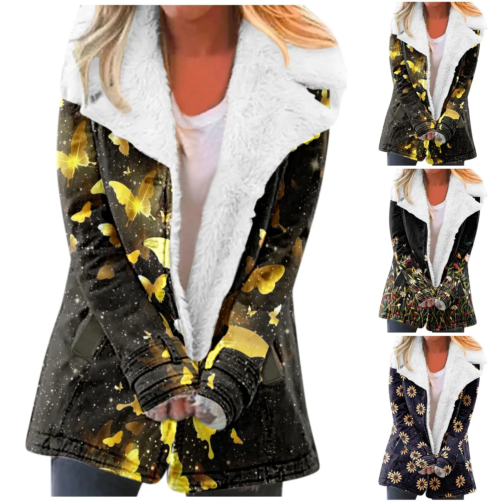 

Женский пуховик в стиле ретро, теплая Свободная куртка с длинным рукавом и пуговицами, с принтом в ацтекском стиле, повседневный пиджак, топ...