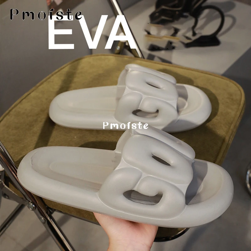 Summer Women Home Slippers Comfortable Bathroom Shoes Sturdy Sole EVA Slipper Soft Cute Wear-resistant Shoes for Women