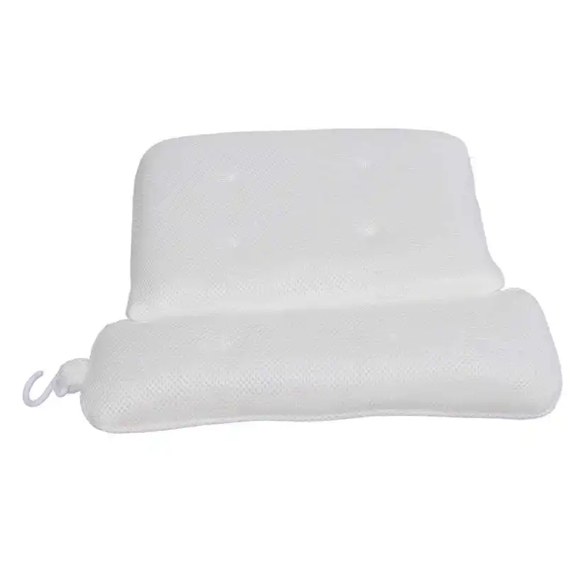

3D Bath Pillow Ergonomic Fast Drying Breathable Prevent Slipping SPA Pillow Relax Head Flexible for Home