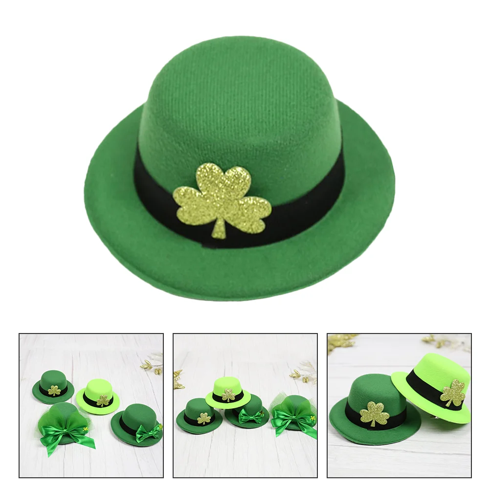 

2 Pcs Hat Women Hairpin Satin Saint Patrick's Day Headdress Scrunchie Festival Headbands Make