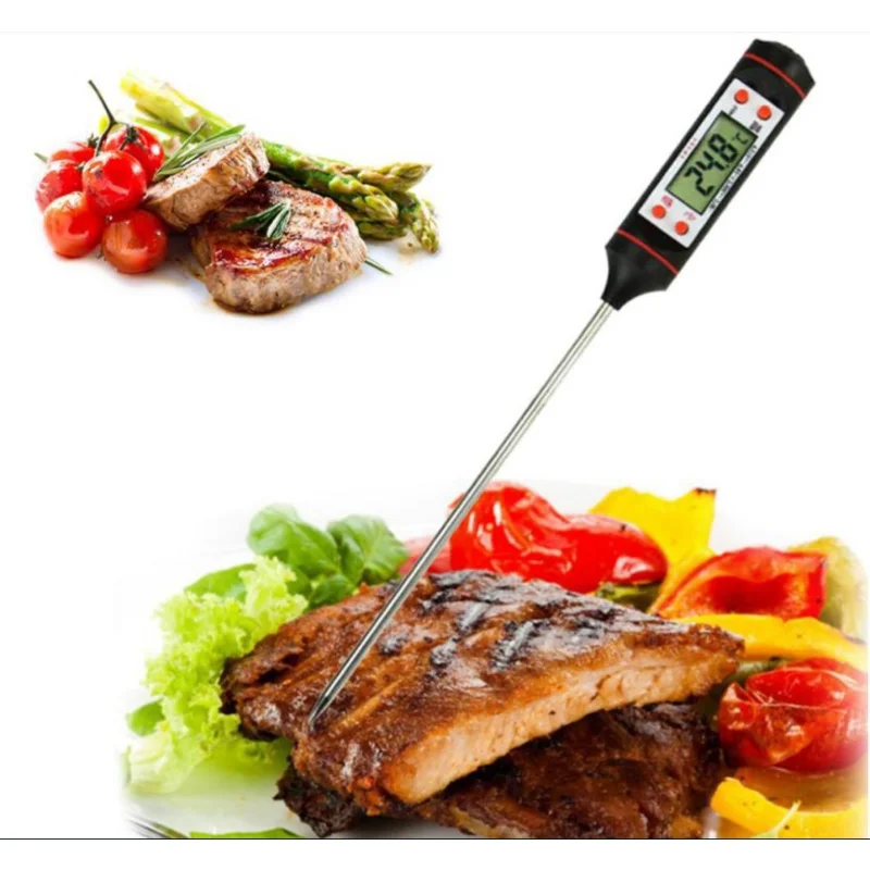 

1Pcs Portable Digital Kitchen Thermometer Probe Sensor Cooking Meat Thermometer BBQ Water Milk Food Candy Oil Grill Oven