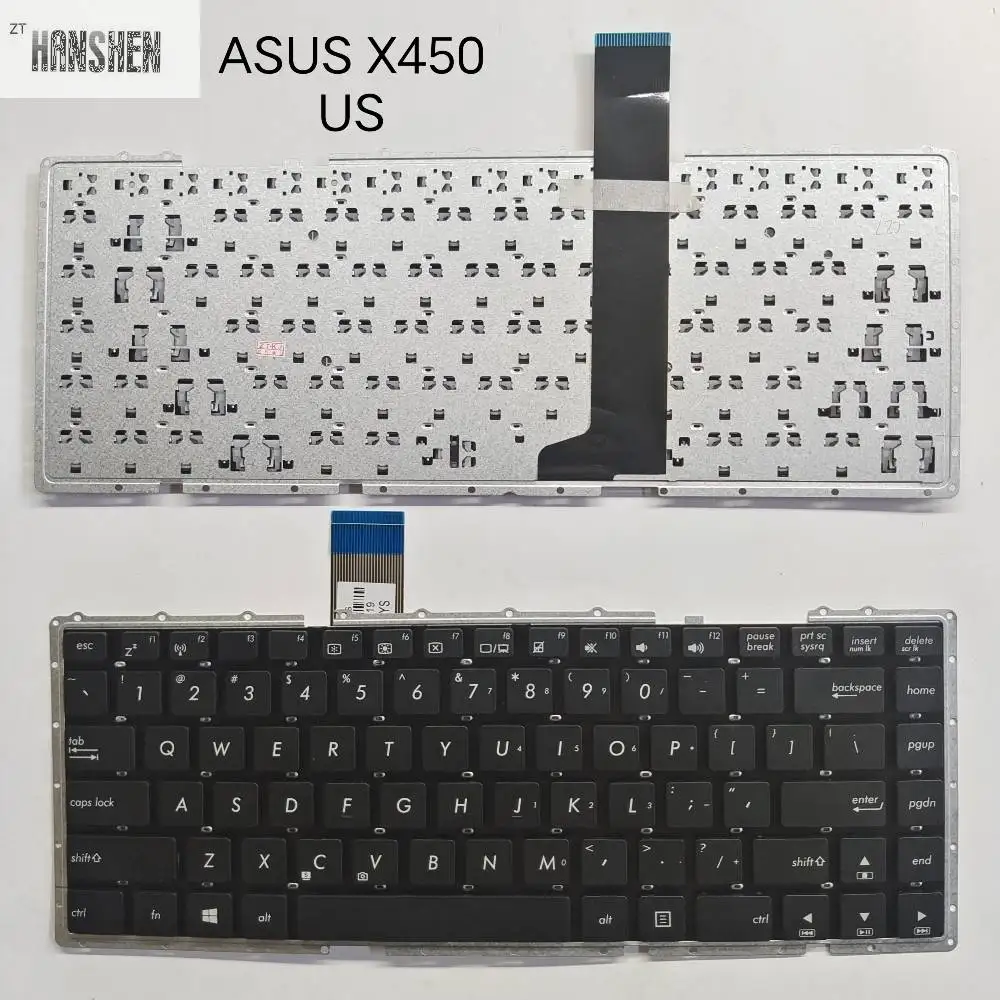 

US Keyboard for ASUS X450C X450L X450 Y481C X450V R405C X450VB K450V F451 E452CP RU laptop keyboard Black New