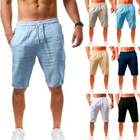 2022 summer new mens casual sports cotton and linen comfortable shorts fashion shorts jogging pants