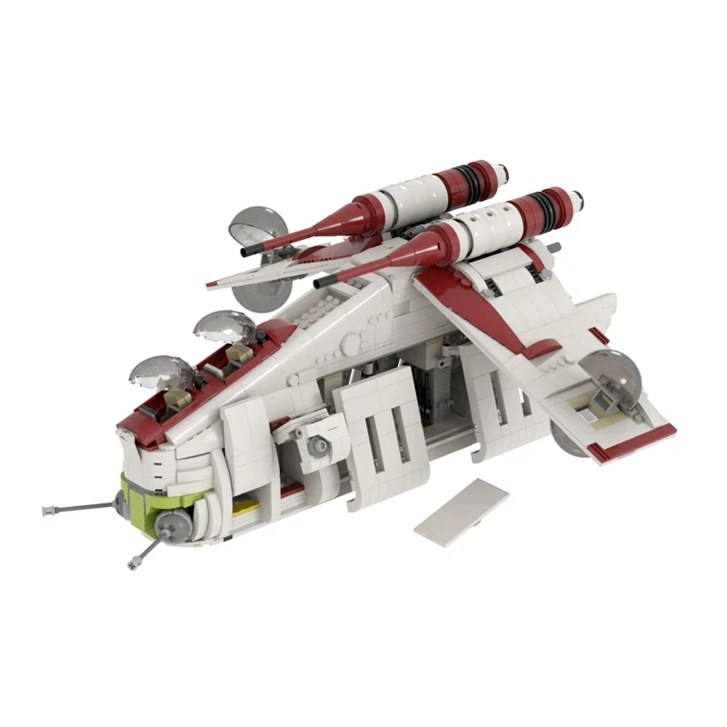 

MOC 75021 Space War Republic Gunship Based Airplane Building Blocks Battle Spaceship Aircraft Model Toys For Children Gifts