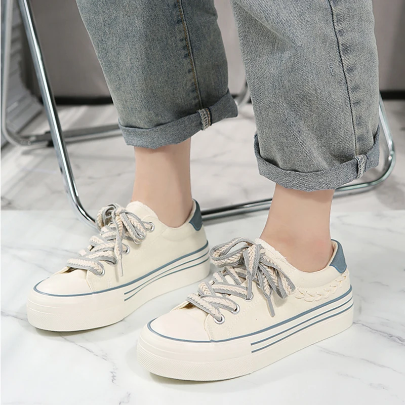 

Кеды женские спортивные, холщовые кроссовки для тенниса, Повседневная Удобная обувь на платформе, белые, лето 2023