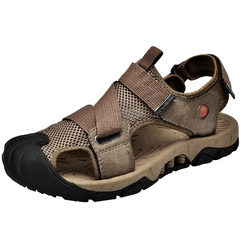 

Men's Plus Size Shoes Beach Shoes Leather Sandals Outdoor Wading Shoes Velcro
