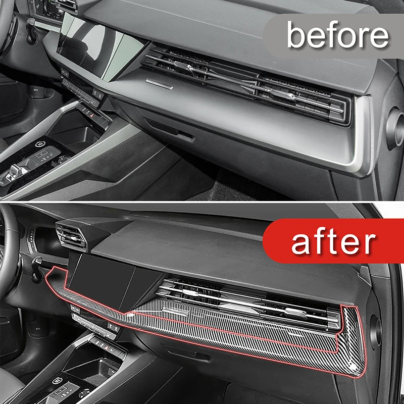 Цветная центральная консоль из углеродного волокна декоративная панель