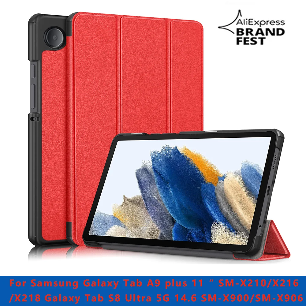 Ультратонкий чехол для Samsung Galaxy Tab S9 магнитная Обложка умная трехслойная