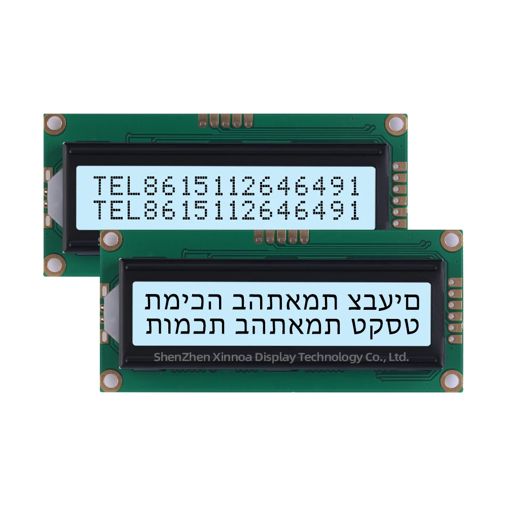 ЖК-экран с подсветкой 02*16 ЖК-дисплей 1 5 дюйма AIP31068 Зеленый Свет Черные буквы Иврит