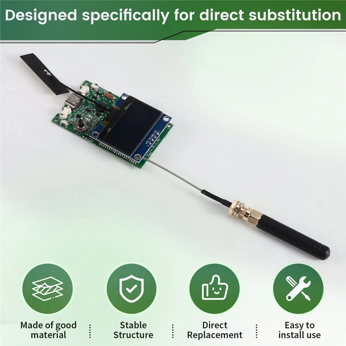 Фото Модуль LoRa Meshcore xin828 GAT562 30S Pod с OLED-дисплеем 1,3 дюйма, RF52840, SX1262, L76K, GPS, 30 дБм, BT, WIFI, 915 МГц №3