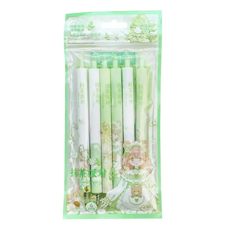 

Gel Pens 6 Pieces Black Gel Ink Pen 0.5 Mm Pens Retractable Black Ink Gel Pen For School/Office Supplies Adults Kids Gel Pens