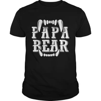 unique design papa bear fathers day gift mens t shirt short sleeve 100 cotton casual t shirts loose top size s 3xl