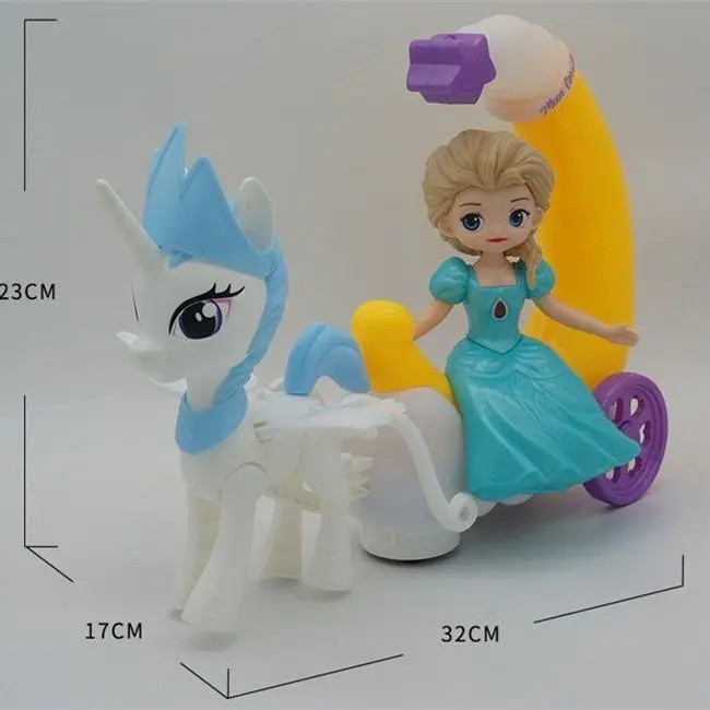 

Disney cute Frozen Elsa Princess Dancing Snow White Light Music Anime Action Figure Model Doll Toys For Kids Girls Gift