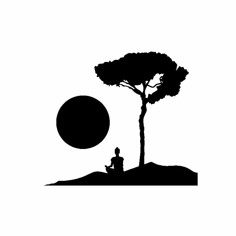 

Car Stickers Buddhism Monk Yoga Meditation Buddhist Vinyl Decals Motorcycle Bumper Body Rear Window Decorative Decals PVC,20cm