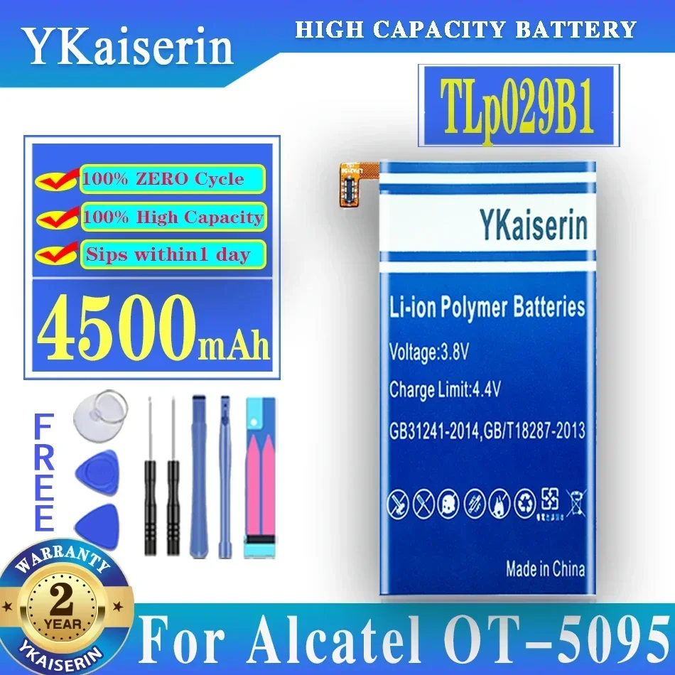 YKaiserin TLp029B2 TLp029B1 Сменный аккумулятор для Alcatel Flash Plus 2 FL02 4500 мАч Аккумуляторы