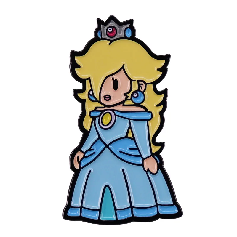 

Mariio Princess Rosalina Rosetta Enamel Brooch Pin Jacket Lapel Metal Pins Brooches Badges Exquisite Jewelry Accessories