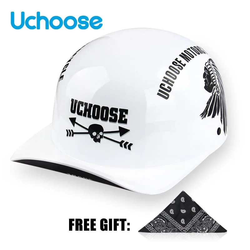 

Uchoose 2022 New Open Face Vintage Helmet Half Helmet Motocross Scooter Cruiser Chopper Baseball Cap Helmet Summer Riding