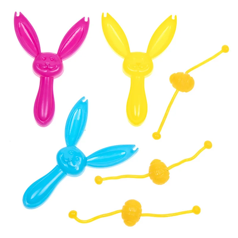 

Cute Rabbit Slingshot Ejection Toys Kids Novelty Sticky TPR Bullets Catapult Flying Slingshot Stress Relief Children Fidget Toys
