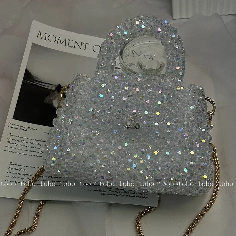 Блестящие прозрачные вечерние сумки Привлекательные дизайнерские блестящие