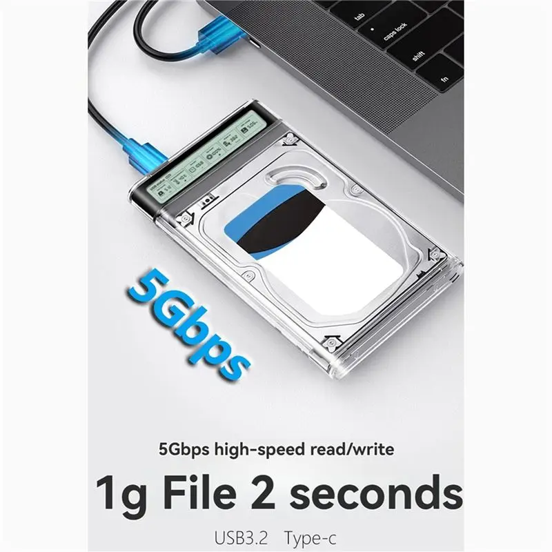 Фото Корпус для жесткого диска 3X Shuole 2,5 дюйма, SATA-USB3.2, для SSD/HDD, 5 Гбит/с, Type-C №5
