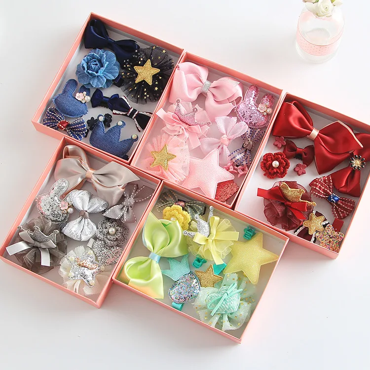 

Korean children's headwear hair trim clip crown all-inclusive hair clip hairpin jewelry set gift set for girls