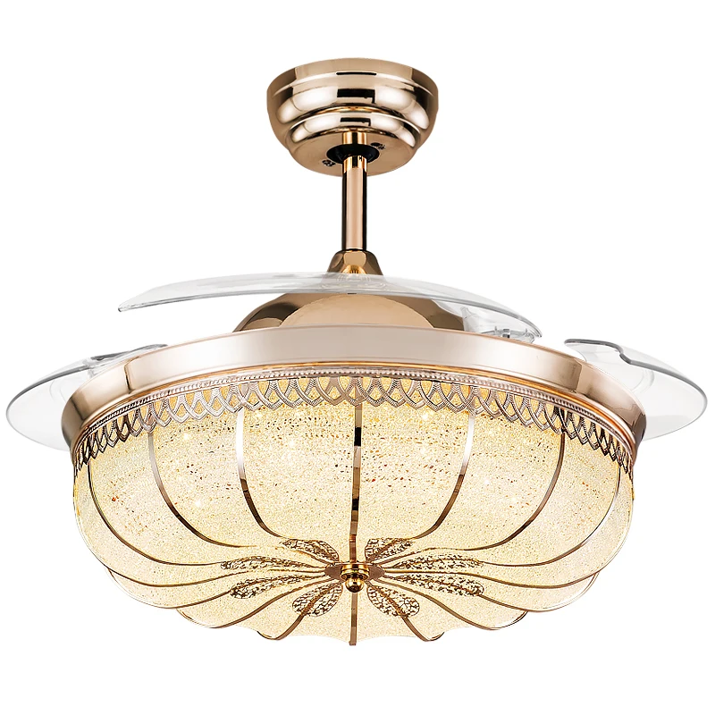 

Modern 4 Abs Blades Invisible Fan Light Ceiling Orient Ceiling Fan With Led Light