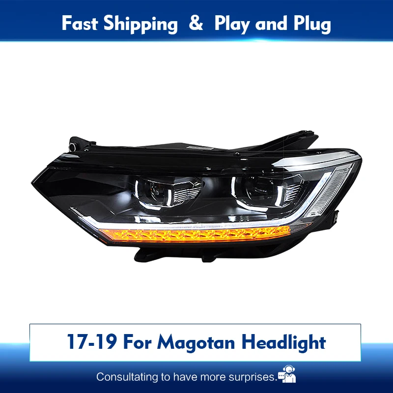 

Автомобильные аксессуары Фары для Volkswagen Magotan B8 2017-2019 с последовательным поворотным сигналом