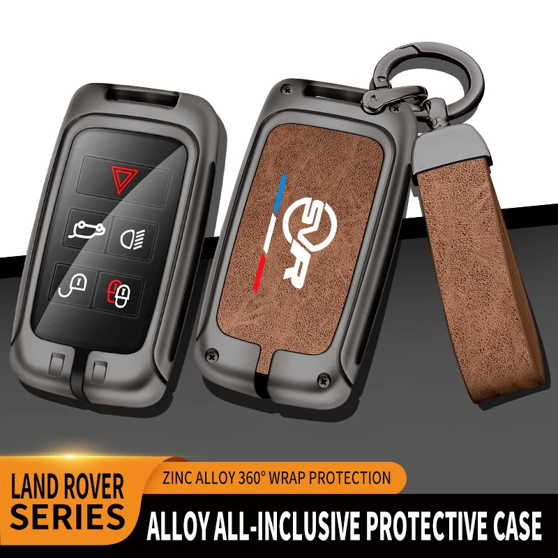

Auto TPU Zinc Alloy Key Case Bag For Land Rover Range Rover Sport Velar Discovery Defender Evoque Freelander Car Metal Key Shell