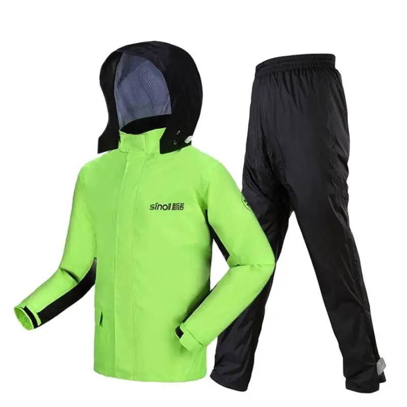 

SINOLL Waterproof Motorcycle Raincoat+Rain Pants Motorcycle Rain Suit Motorcycle Rain Jacket Sports Riding Motorbike Raincoats