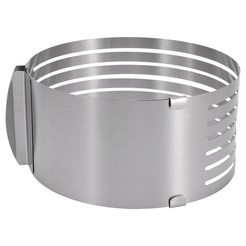 Stainless Steel Cake Ring Cutter, 6 Layer Adjustable Cake Slicer, Cake Slicer Ring