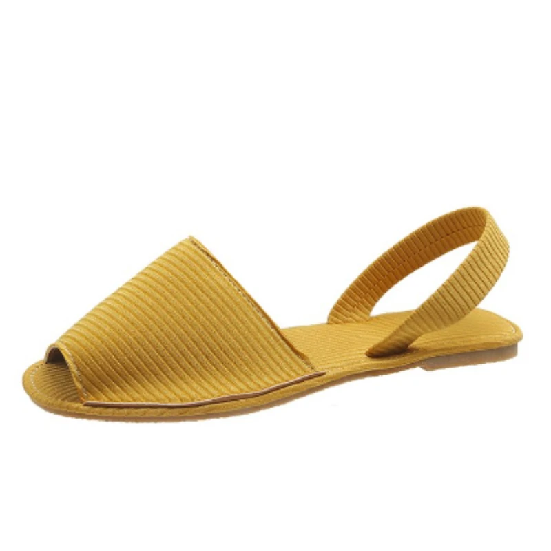 

Женские сандалии с открытым носком, однотонные пляжные босоножки, лето 2023