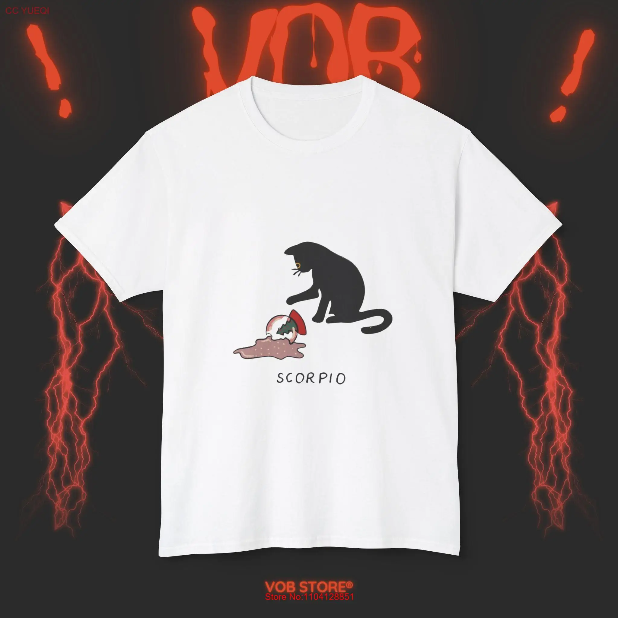 Хлопковая футболка Scorpio Cat Christmas NoEnName_Null