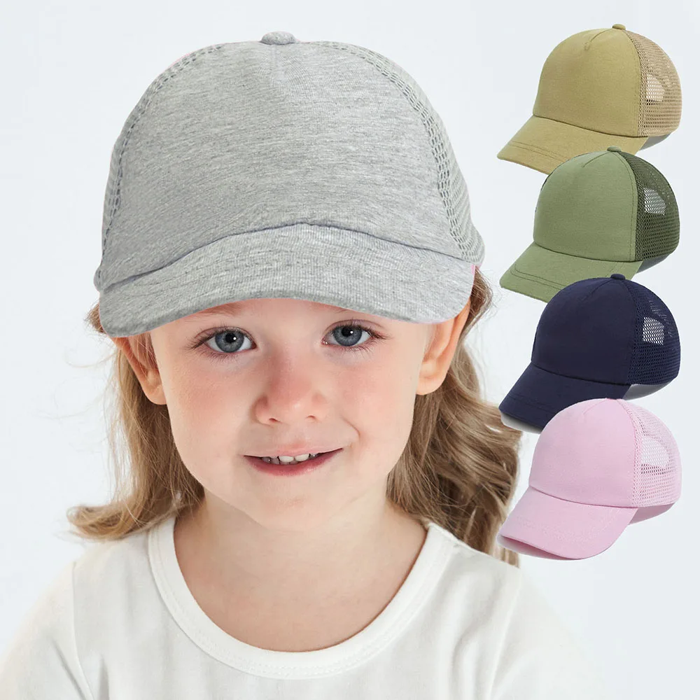 

Outdoor Sun Protection Kids Baseball Caps Child Sun Hats Summer Travel Children Baseball Cap Baby Hat For Girls Buckle Back Hat