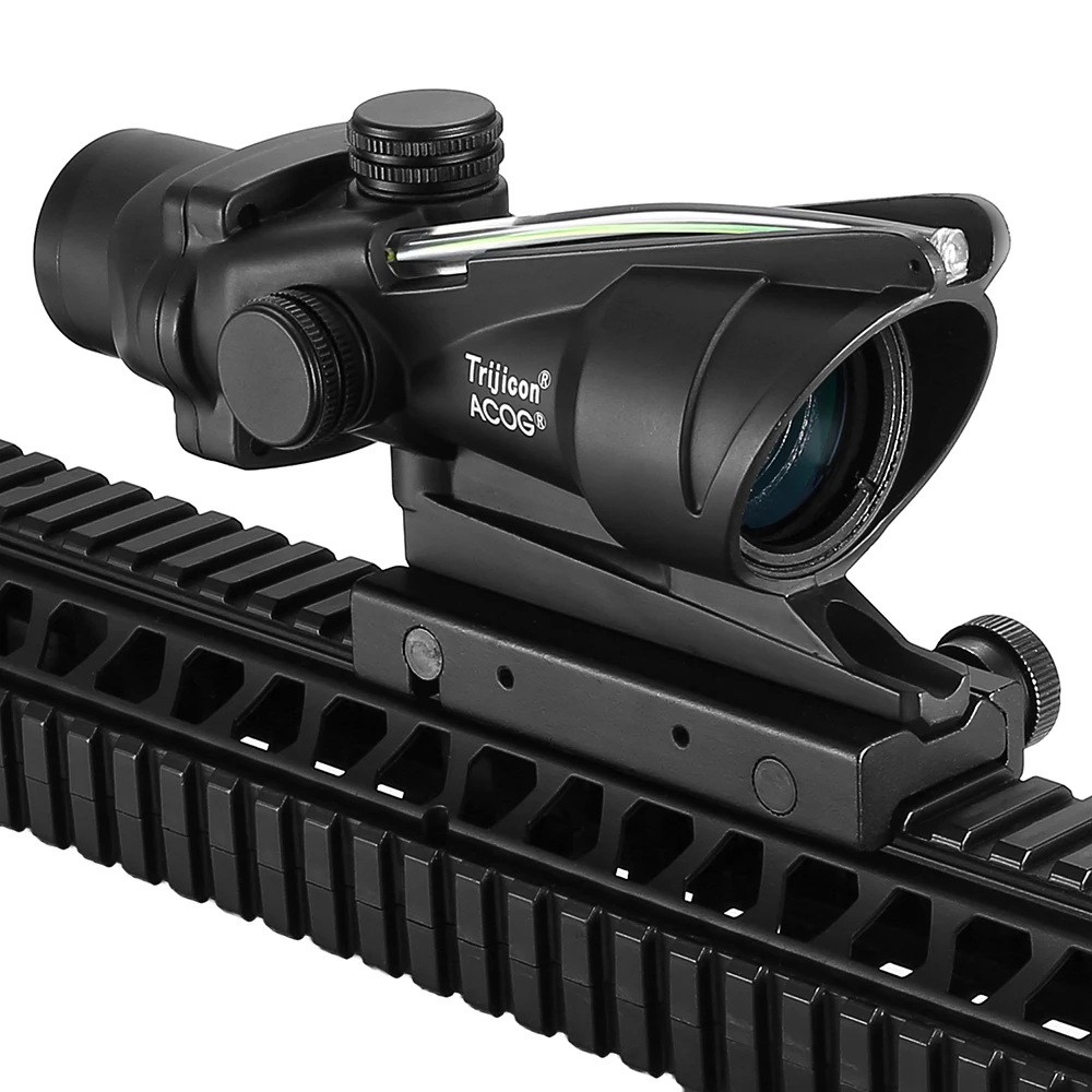 Охотничий оптический прицел Trijicon ACOG 4X32 из натурального волокна гравированная