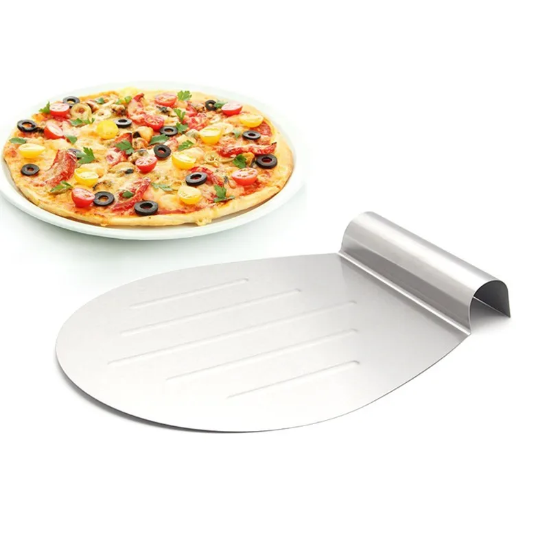 

1PCS Baking Tools Stainless Steel Transfer Cake Tray Moving Plate Bread Pizza Blade Shovel Bakeware Pastry Scraper