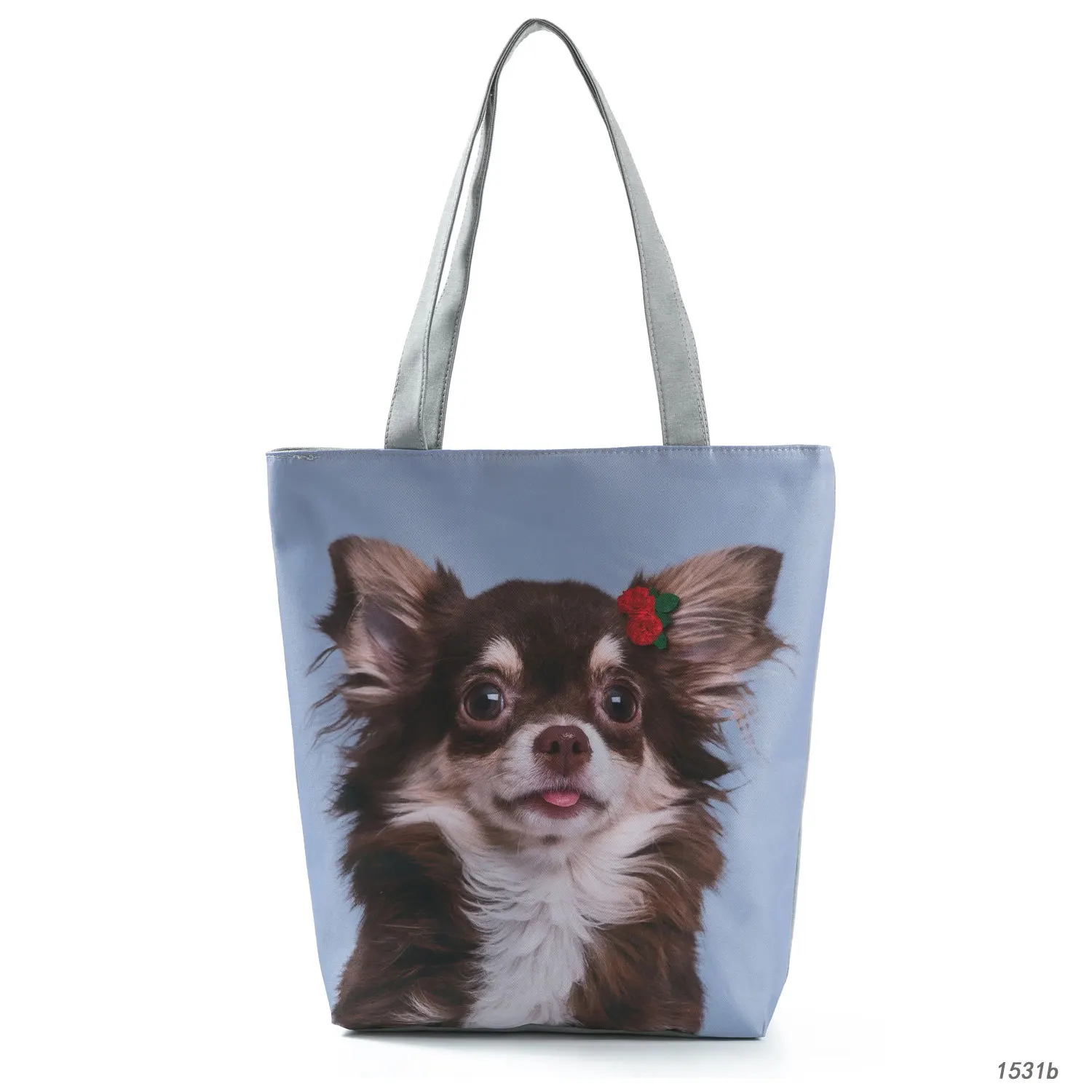 

New Products Cute Shepherd Printed Shoulder Bag Adorable Dog Shopping Bag Women's Cloth Bag