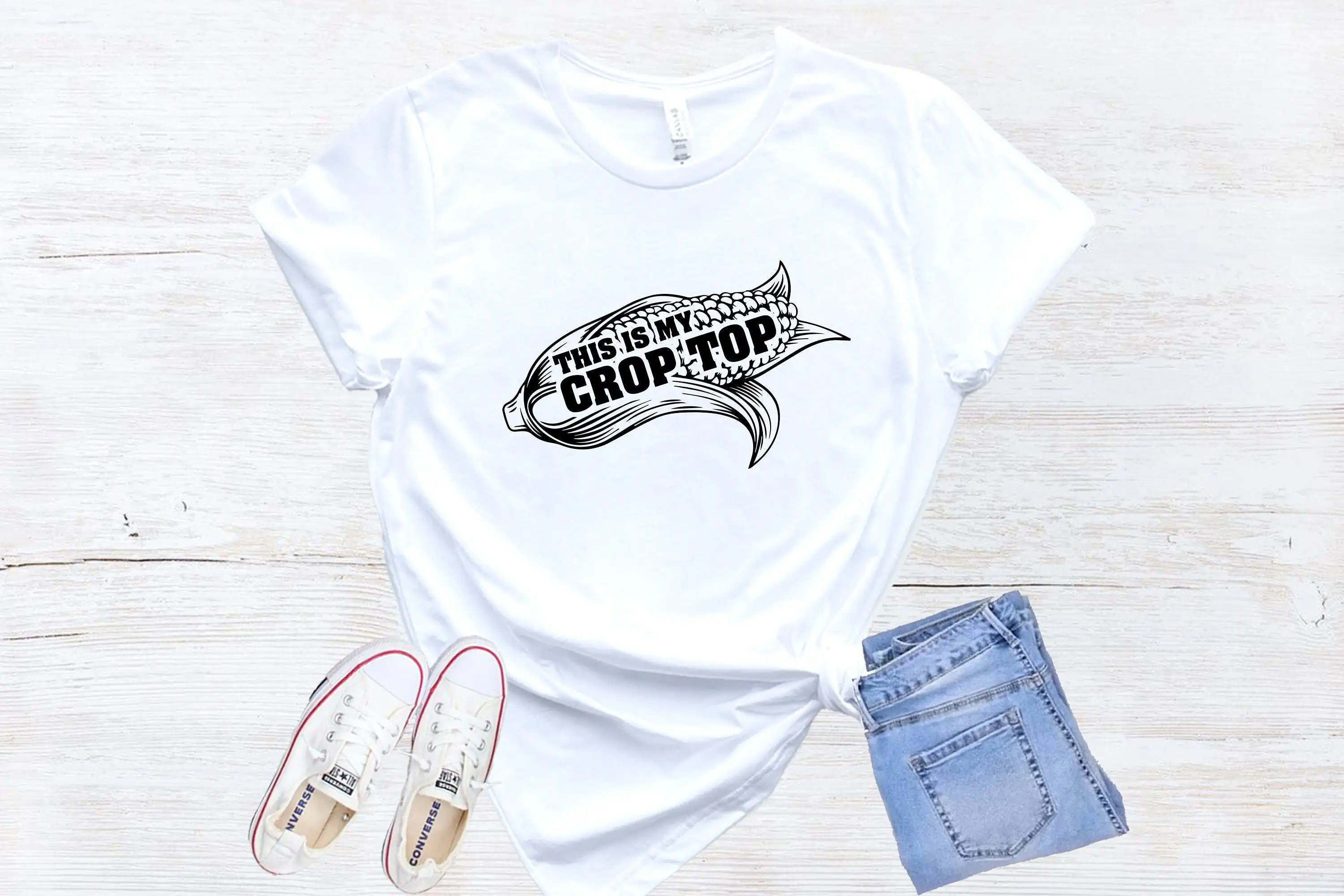 Футболка Это мой укороченный топ Кукурузный фермер Забавный саркастический