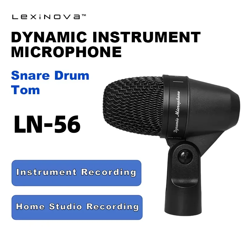 Фото LN-56 Band Performance Портативный маленький микрофон Барабанщик Инструмент Джаз Барабан Сцена Проводной микрофон Профессиональный микрофон HD Звук №1