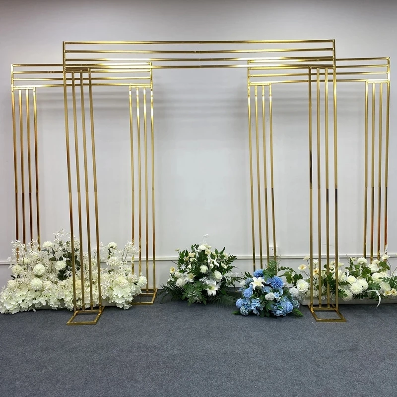 

3pcs set High Quality Exquisite Gold HADES Panel Set Wedding Stage Decorations Wedding Panel Backdrop Walkway floral stands