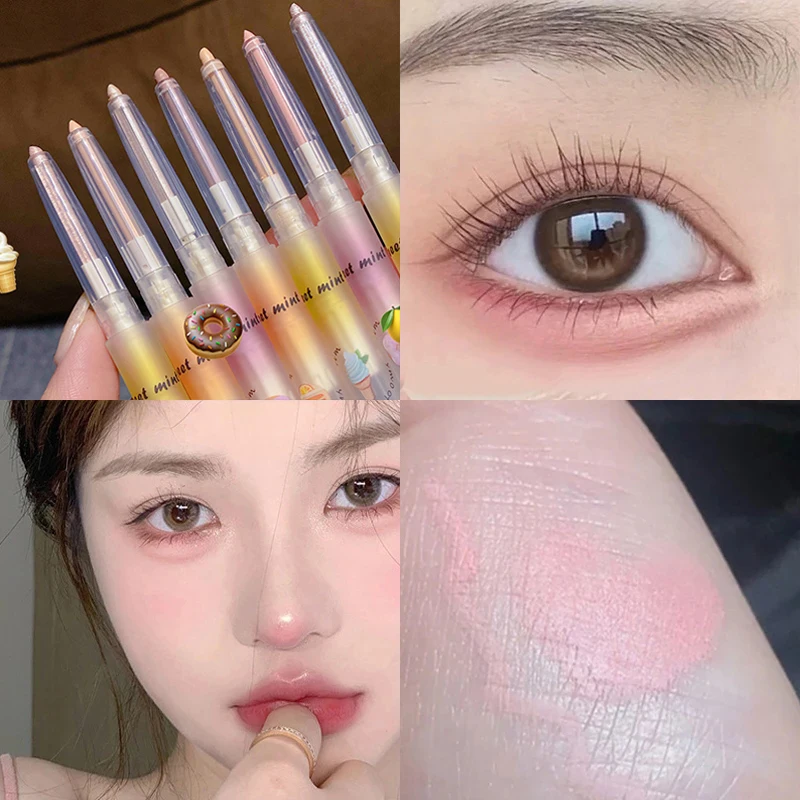 

7 Colors Pearlescent Glitter Eyeshadow Pen Matte Shiny Eyeliner Long Lasting Brighten Lying Silkworm Highlighter Makeup Cosmetic