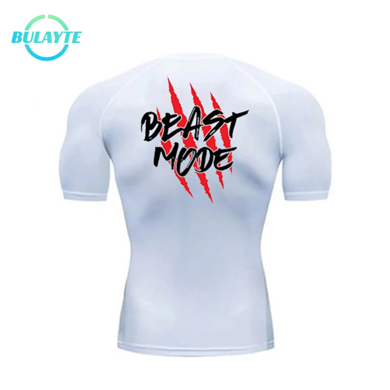 

Men's Running Compression Tshirt Quick Dry Soccer Jersey Fitness Riding Tight Sportswear Gym Sport Short Sleeve Shirt Breathable