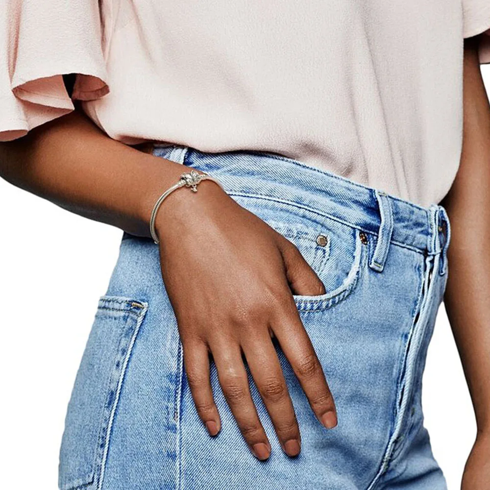 Коллекция браслетов PANDORA times цепочка из змеиных костей подходят для оригинальных